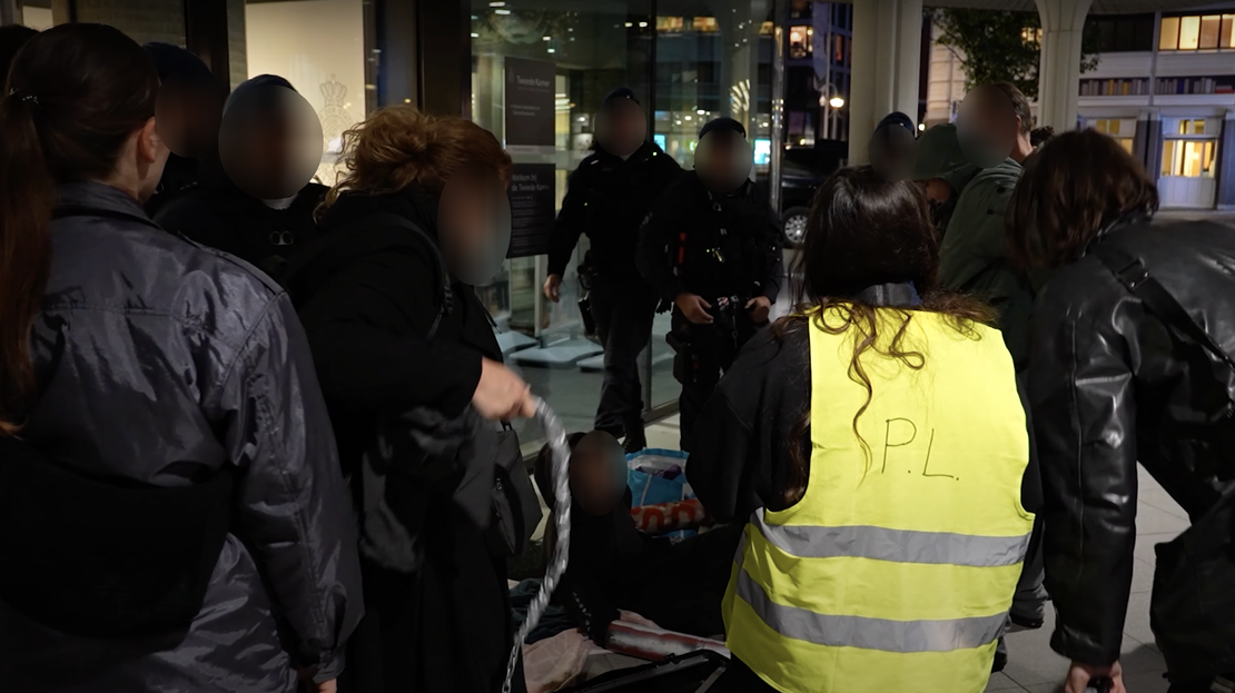 Protest buiten de Tweede Kamer